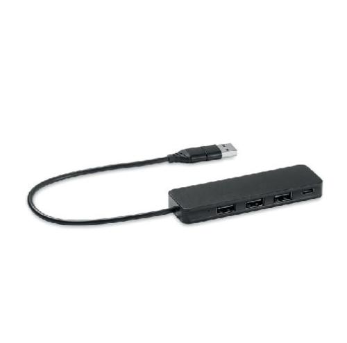 Achat USB-C 4 port USB hub HUBBIE - noir
