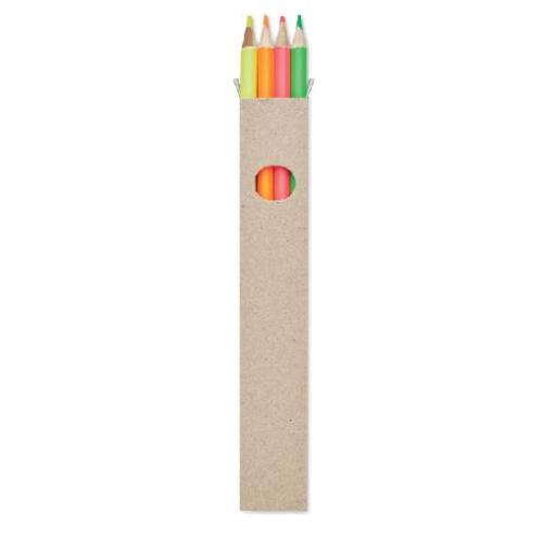 Achat 4 highlighter pencils in box BOWY - multicolore