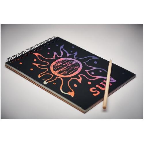 Achat Scratching paper notebook BLACK - bois