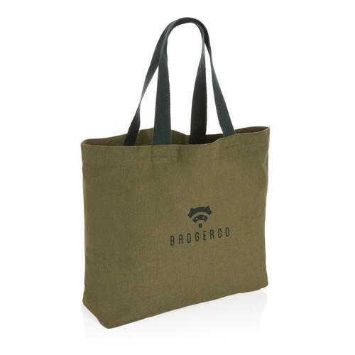 Achat Grand sac tote en toile 240 g/m² recyclée non teintée Aware™ - vert