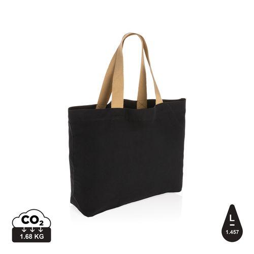 Achat Grand sac tote en toile 240 g/m² recyclée non teintée Aware™ - noir