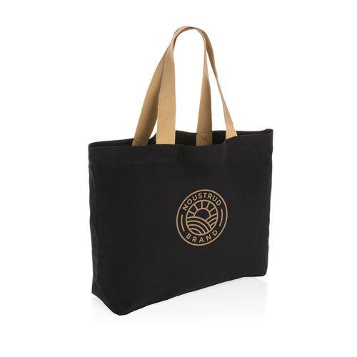 Achat Grand sac tote en toile 240 g/m² recyclée non teintée Aware™ - noir