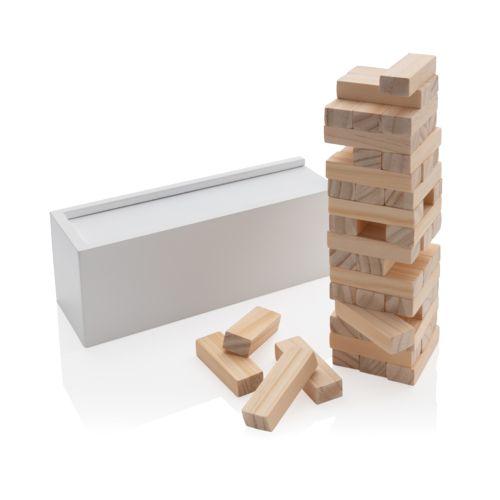 Achat Jeu d’empilage de blocs de bois FSC® - blanc