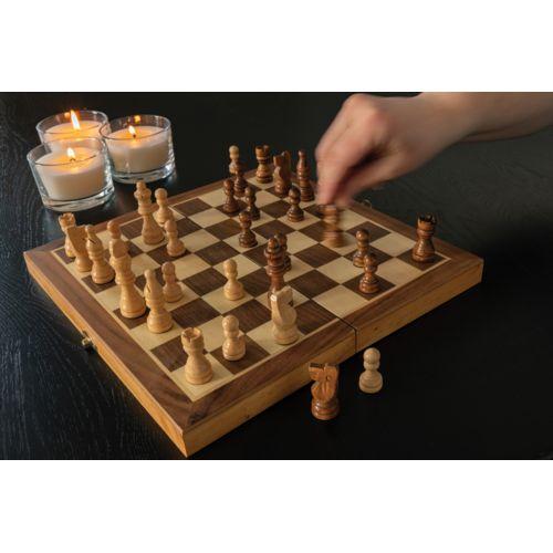Achat Jeu d'échecs pliable en bois FSC® - marron