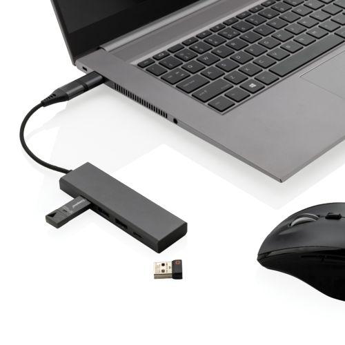 Achat Hub avec 3 ports USB en aluminium recyclé RCS Terra - gris