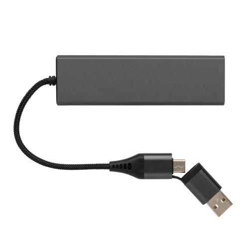 Achat Hub avec 3 ports USB en aluminium recyclé RCS Terra - gris