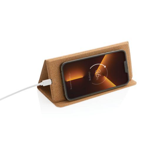 Achat Tapis de souris avec chargeur sans fil 10W en liège FSC® - marron