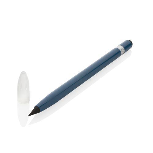 Achat Crayon sans encre en aluminium avec gomme - bleu