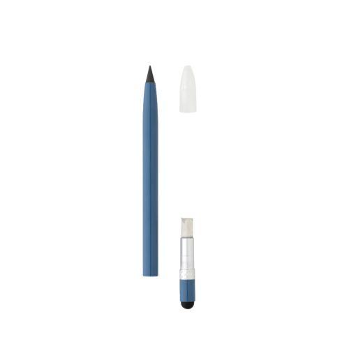 Achat Crayon sans encre en aluminium avec gomme - bleu