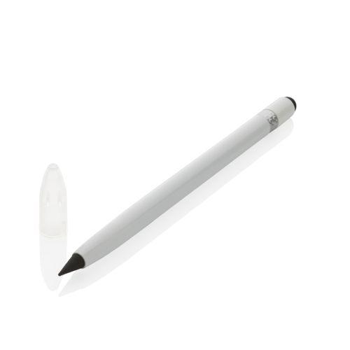 Achat Crayon sans encre en aluminium avec gomme - blanc