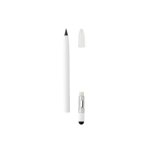 Achat Crayon sans encre en aluminium avec gomme - blanc