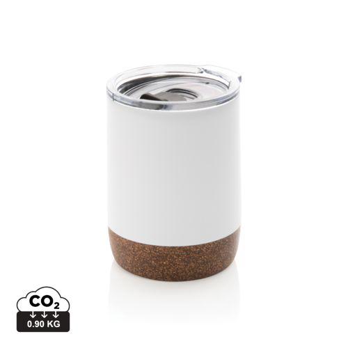 Achat Petite tasse à café en liège et acier recyclé RCS - blanc