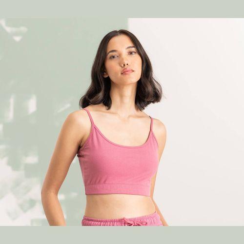 Achat WOMEN'S SUSTAINABLE FASHION CROPPED TOP - rose poudré pur