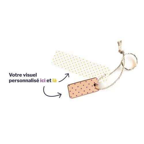 Achat Porte-clefs Sésame rectangle gravé avec lien et carte - Made in France - 