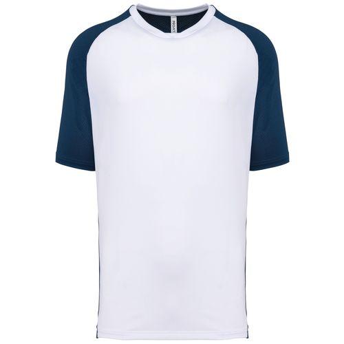 Achat T-shirt de padel bicolore à manches raglan homme - blanc