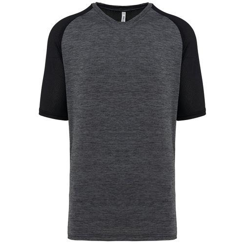 Achat T-shirt de padel bicolore à manches raglan homme - gris foncé mélangé