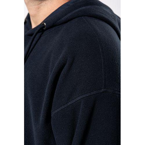 Achat Sweat-shirt à capuche oversize en micropolaire recyclée unisexe - bleu marine