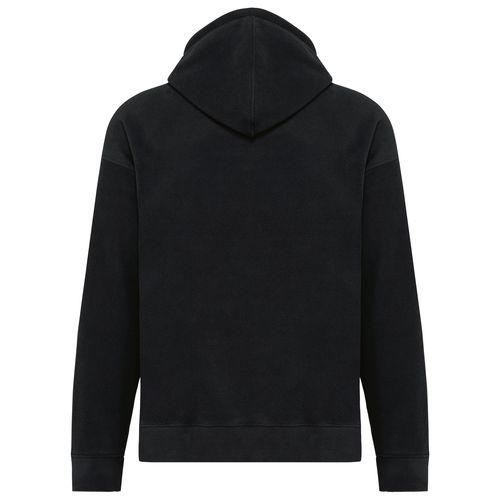 Achat Sweat-shirt à capuche oversize en micropolaire recyclée unisexe - noir