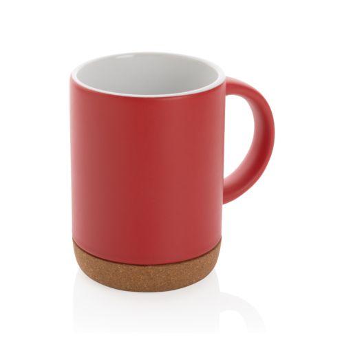 Achat Mug en céramique avec base en liège - rouge