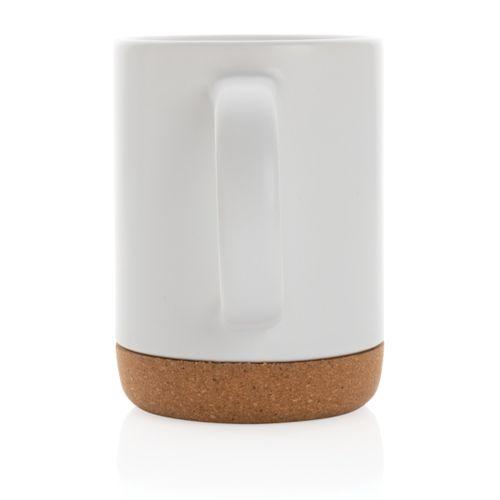 Achat Mug en céramique avec base en liège - blanc