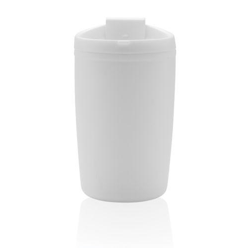 Achat Mug en PP recyclé GRS avec couvercle à bascule - blanc