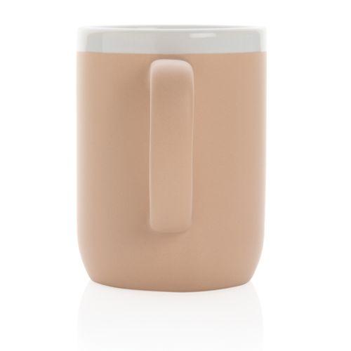 Achat Mug en céramique avec bord blanc - marron