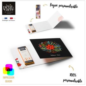 Carte 1 Barre 10g 42% Lacté  avec bague personnalisable