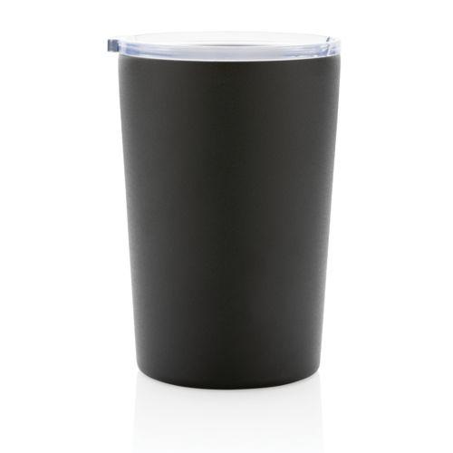Achat Tasse moderne en acier inoxydable recyclé RCS avec couvercle - noir