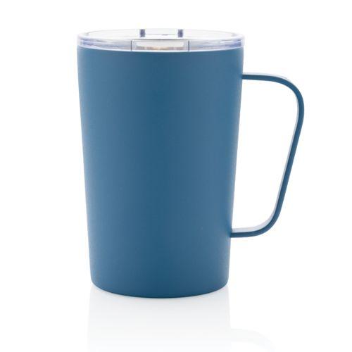 Achat Tasse moderne en acier inoxydable recyclé RCS avec couvercle - bleu