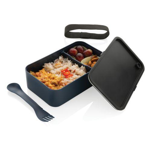 Achat Lunch box avec cuichette en rPP GRS - bleu marine