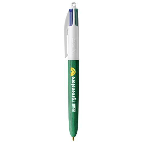 Achat BIC® 4 Colours Wood Style with Lanyard - Made in France - vert