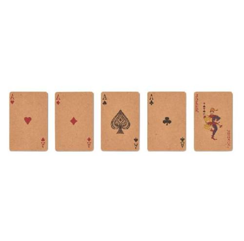 Achat 2 jeux de cartes papier recyclé ARUBA DUO - bois