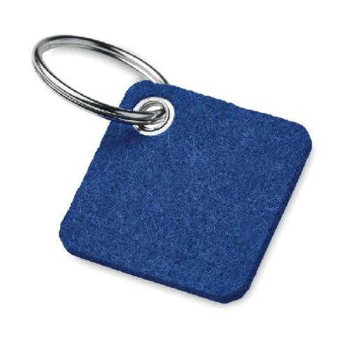 Achat Porte-clés en feutre RPET AUKIO - bleu royal