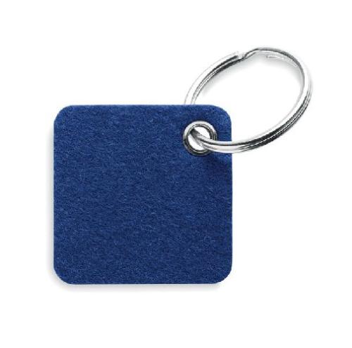 Achat Porte-clés en feutre RPET AUKIO - bleu royal