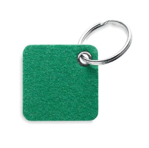 Achat Porte-clés en feutre RPET AUKIO - vert