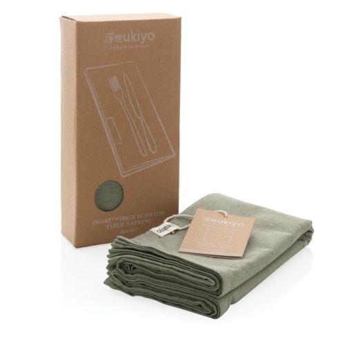 Achat Set de 4 serviettes de table Ukiyo en rcotton 180gr Aware™ - vert