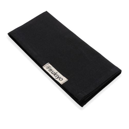 Achat Set de 4 serviettes de table Ukiyo en rcotton 180gr Aware™ - noir