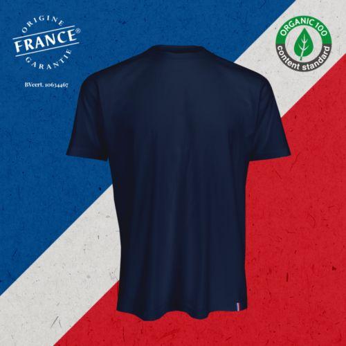 Achat T-Shirt Homme Made in France Col Rond Bord Cote MAURICE - bleu marine