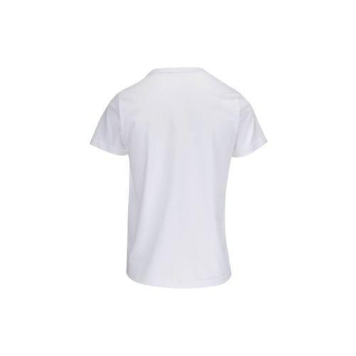 Achat T-Shirt Homme Made in France Col Rond Bord Cote MAURICETTE - blanc
