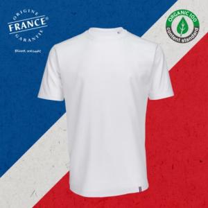 T-Shirt Homme made in France Col Rond Bord Cote HUGO