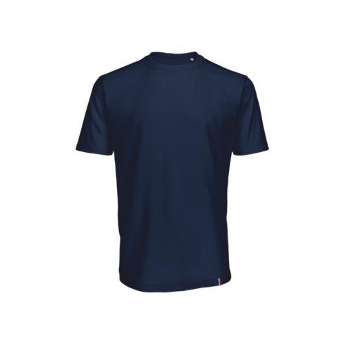 Achat T-Shirt Homme made in France Col Rond Bord Cote HUGO - bleu marine