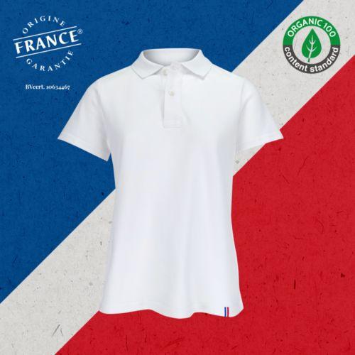 Achat Polo Femme Made in France Maille Piquée PAULETTE - bleu marine