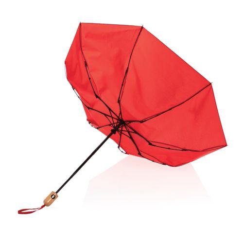 Achat Parapluie 21" automatique rPET 190T et bambou Impact AWARE™ - rouge