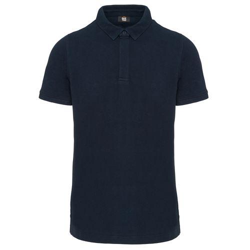 Achat Polo col boutons pression manches courtes homme - bleu marine