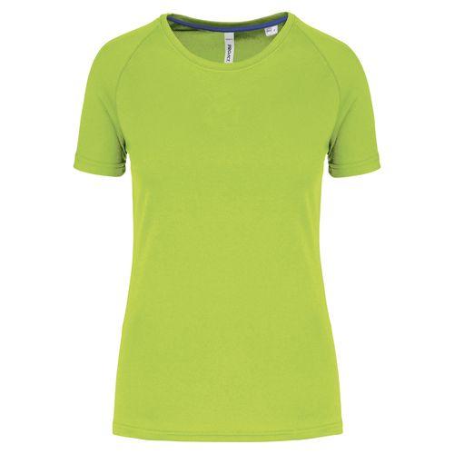 Achat T-shirt de sport à col rond recyclé femme - vert citron