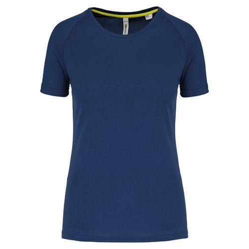 Achat T-shirt de sport à col rond recyclé femme - bleu marine sport