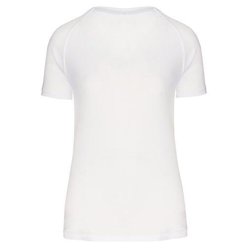 Achat T-shirt de sport à col rond recyclé femme - blanc