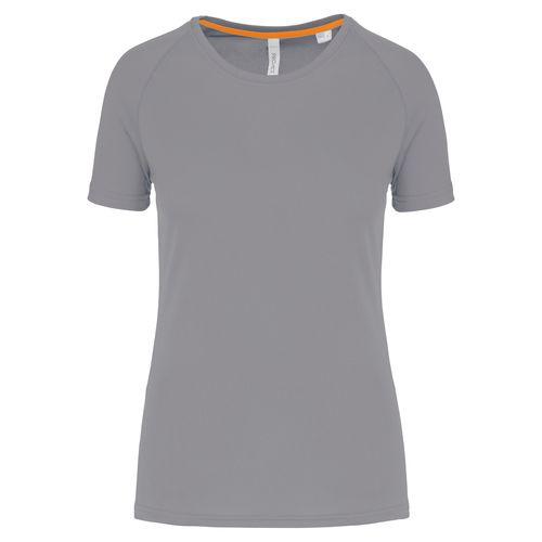 Achat T-shirt de sport à col rond recyclé femme - gris doux