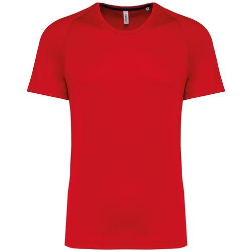 Achat T-shirt de sport à col rond recyclé homme - rouge