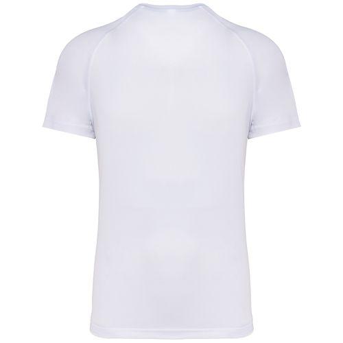 Achat T-shirt de sport à col rond recyclé homme - blanc